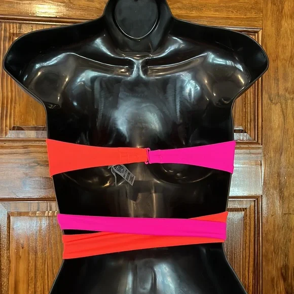 PINK Orange & Pink Bikini Top - Picture 5 of 6